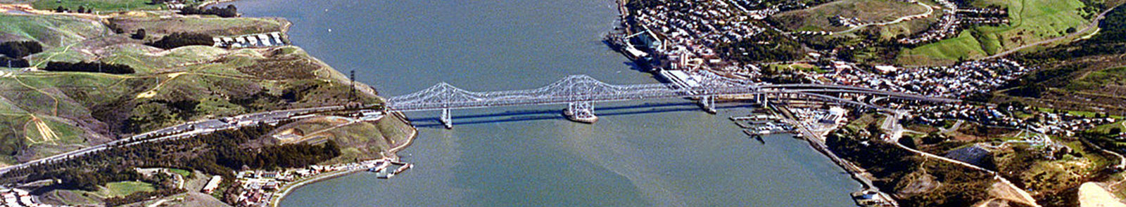 Aerial shot of Carquinez Strait