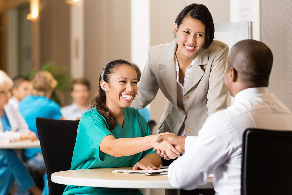 Man and Woman in Business Attire