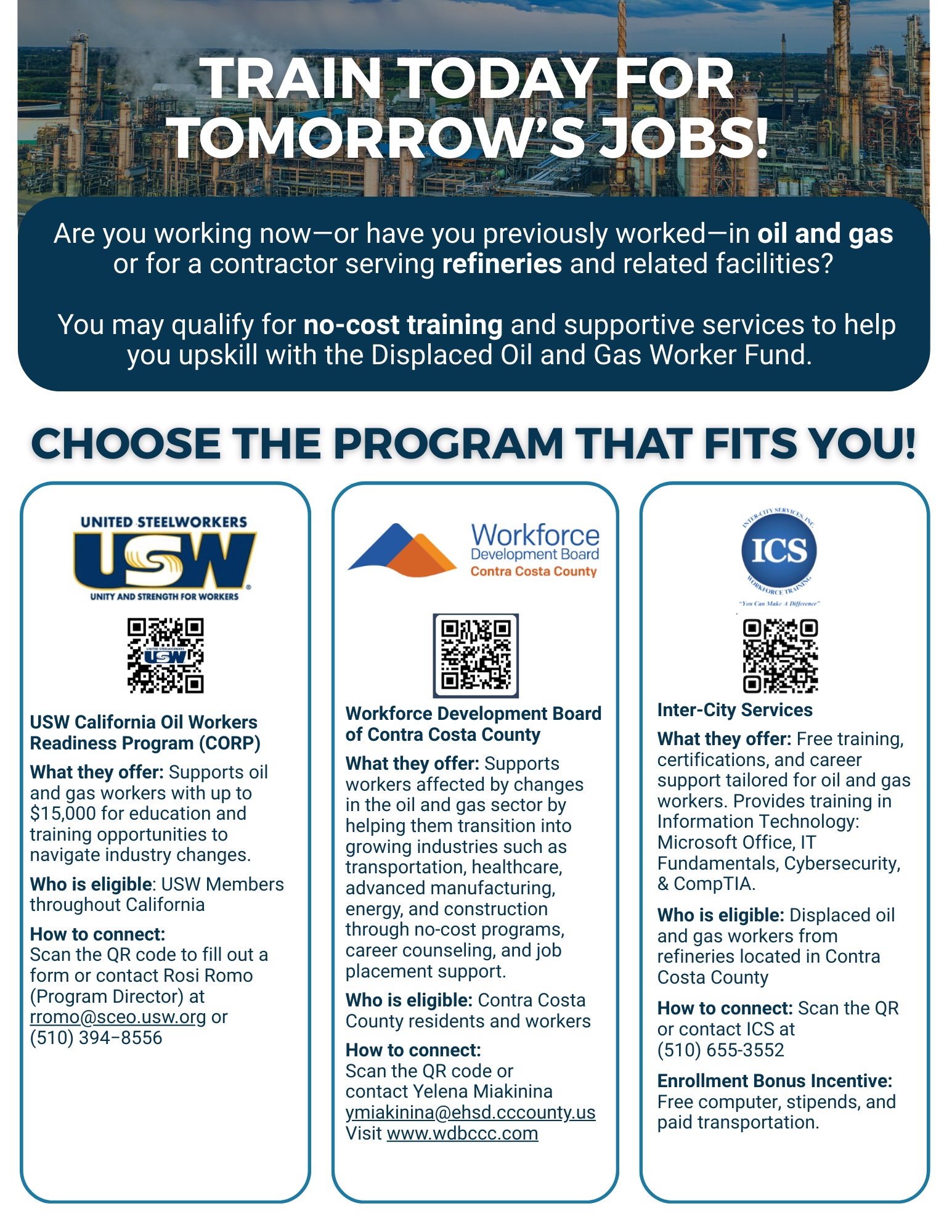 Building Career Mobility for Oil and Gas Workers in Contra Costa County